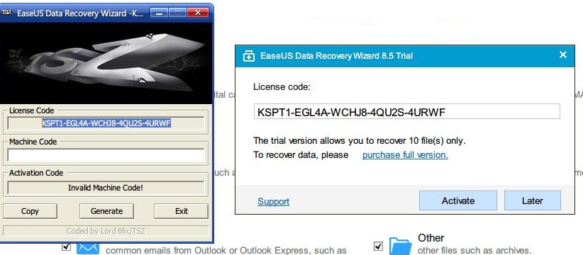 Easeus data recovery wizard 8.5 activation key free download